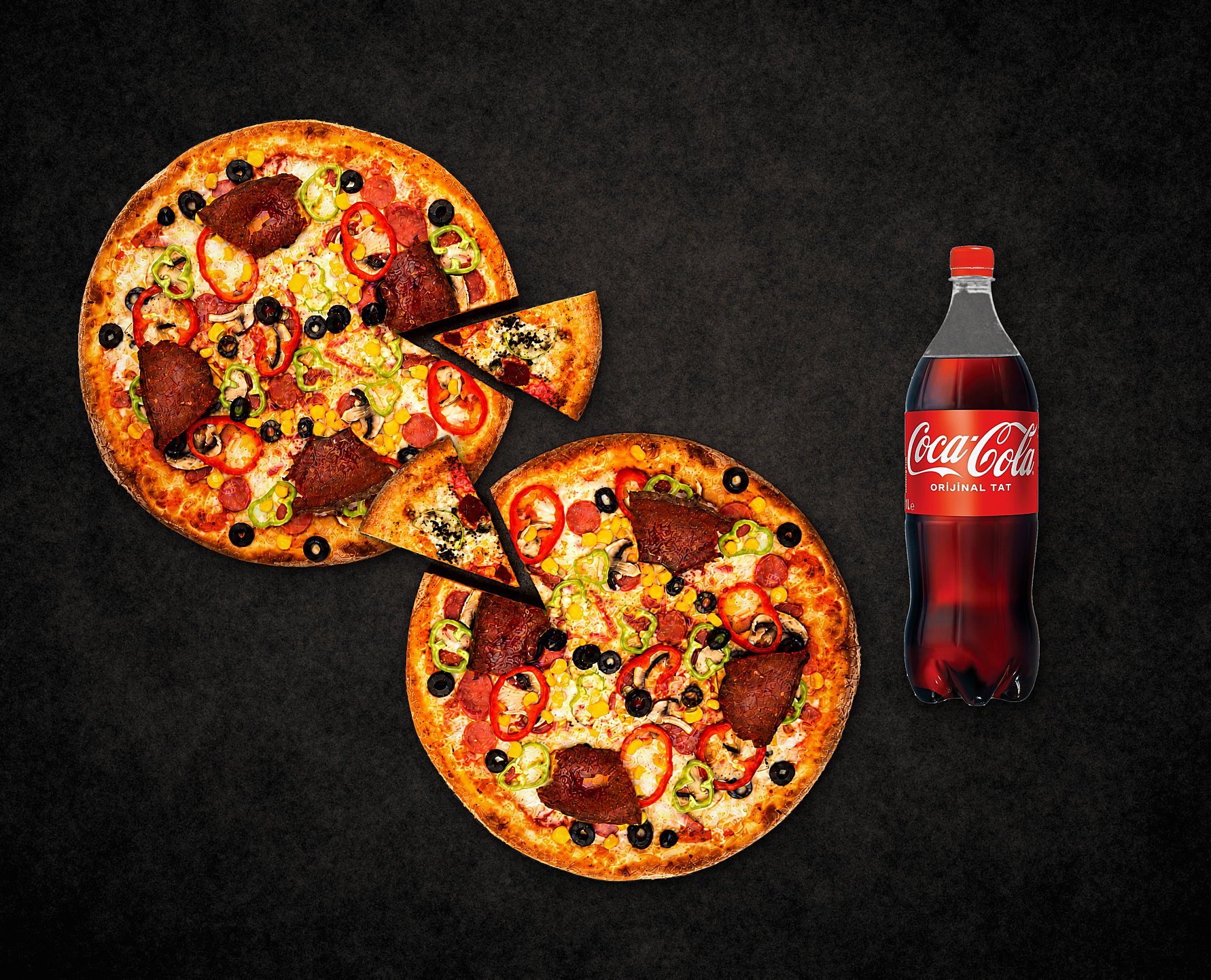 İkili Kazan Pizza Menü (2 Kişilik)